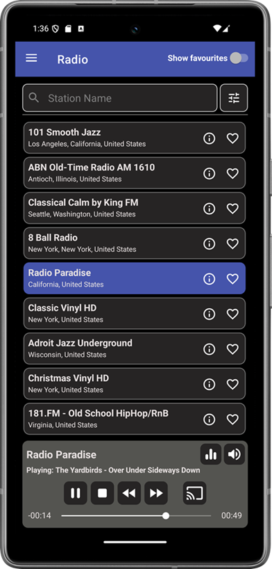 NovoTech Radio App for Internet Radio Listening and Radio Alarms